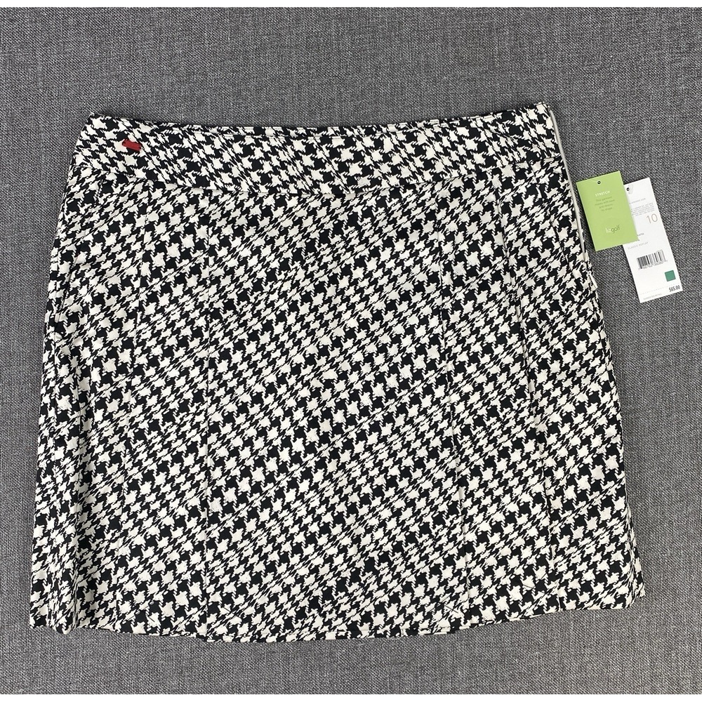 Liz Claiborne Golf Skort Skirt black and white Patern Size 10 NEW with Tags